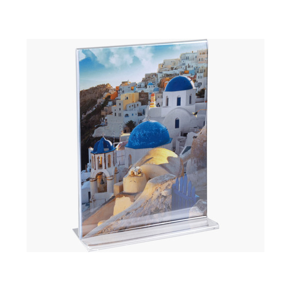 Porte-visuel - Présentoir - A5 - Droit - Transparent - Pour photo, menu, document