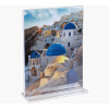 Porte-visuel - Présentoir - A5 - Droit - Transparent - Pour photo, menu, document
