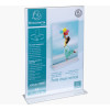 Porte-visuel - Présentoir - A4 - Droit - Transparent - Pour photo, menu, document