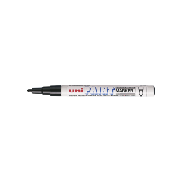 Marqueur - Permanent - Indélébile - Noir - Pointe fine - Uni Paint - PX-21