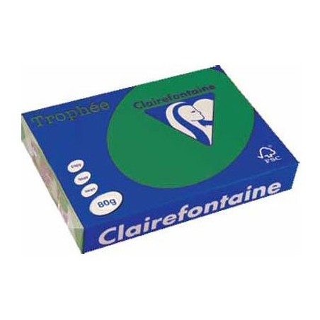 photo-Ramette de papier - A4 - Vert sapin - 160g - Impression - 250 feuilles - Clairefontaine Trophée