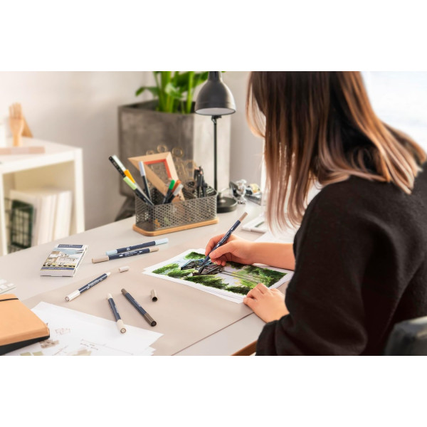 24 feutres de coloriage - A base d'alcool - Double pointes - Faber Castell - Goldfaber