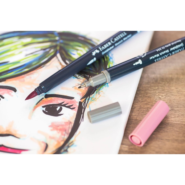 6 Feutres de coloriage - A base d'alcool - Double pointes - Manga - Faber Castell - Goldfaber