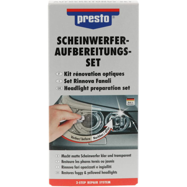 photo-Produit rénovation phares - Optiques - Voiture - Kit complet - Presto
