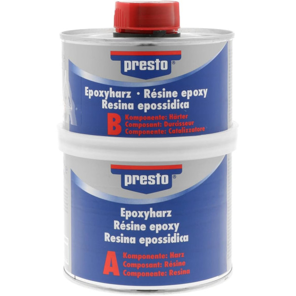 photo-Résine epoxy - Réparation - Revêtement - 2 composants - Presto - Pot de 500g