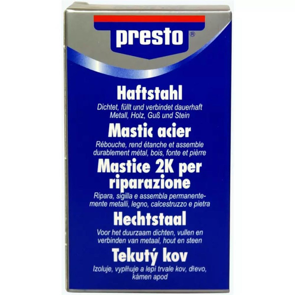 photo-Colle pour métal en acier - Fer - Métaux - Réparation - Auto - Moto - Presto - 125g