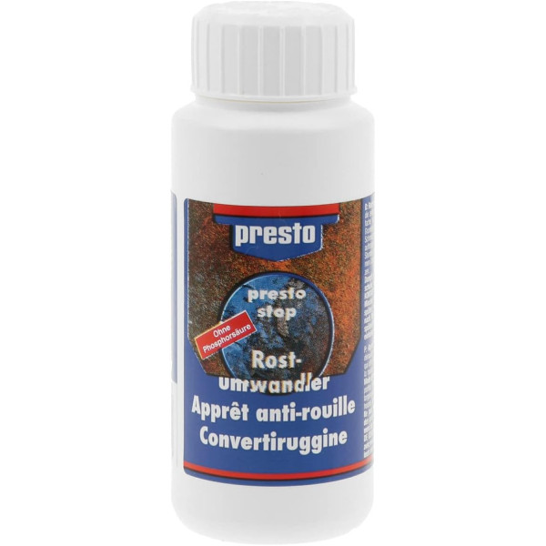 photo-Produit anti rouille - Apprêt - Convertisseur de rouille - Presto - 100ml