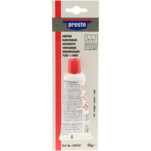 photo-Durcisseur - Pour durcir mastic ou résine - Presto - Tube de 50g