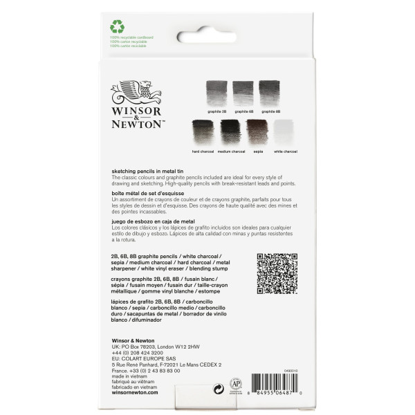 Set 10 Crayons Esquisse - Studio Collection - Winsor et Newton