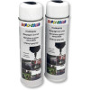 photo-2 bombes de peinture - Blanc - Marquage craie - Repérage - Effaçable - 500ml