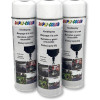 photo-3 bombes de peinture - Blanc - Marquage craie - Repérage - Effaçable - 500ml