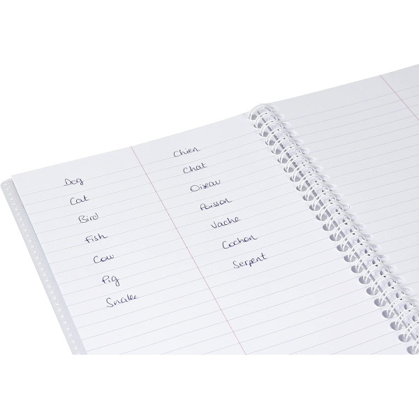 Carnet de vocabulaire - 11x17cm - Polypro - Avec spirales - KoverBook - Clairefontaine