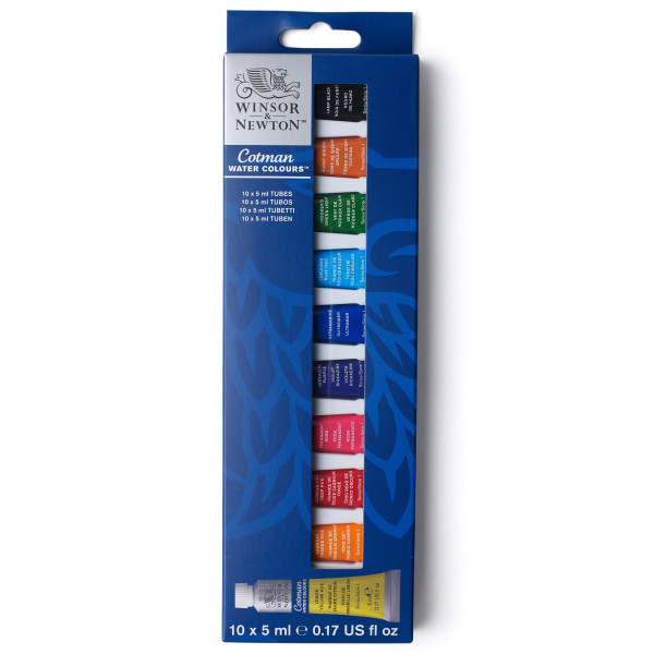 photo-Peinture aquarelle - Fine - Winsor et Newton - Cotman - 10 tubes - 5ml