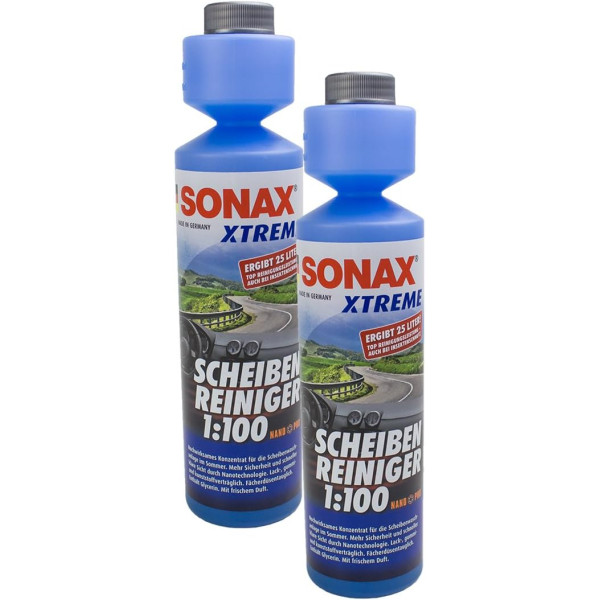 photo-Lave-glace - Liquide - Pare-brise - Auto - Pour l'été - SONAX - XTREME - 2x250ml