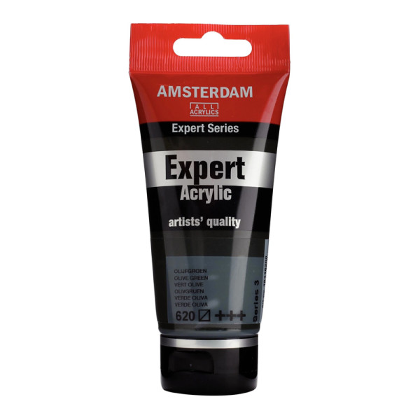 photo-Tube de peinture acrylique - Vert Olive 620 - Expert Acrylic - Amsterdam