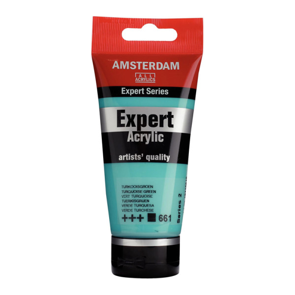 photo-Tube de peinture acrylique - Vert Turquoise 661 - Expert Acrylic - Amsterdam