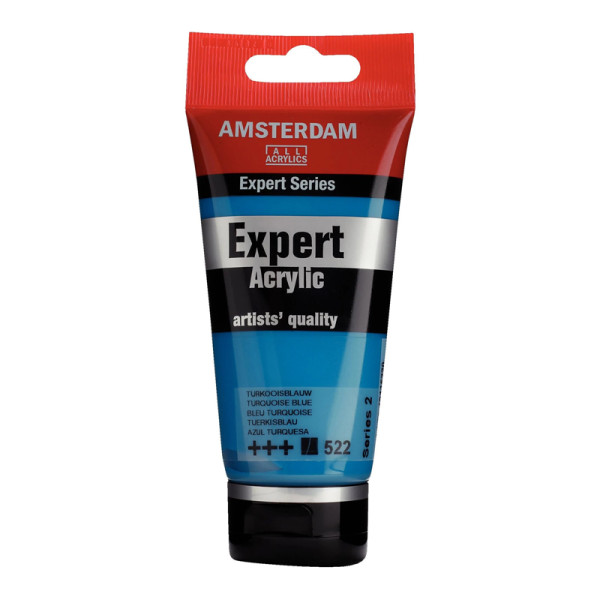 photo-Tube de peinture acrylique - Bleu Turquoise 522 - Expert Acrylic - Amsterdam
