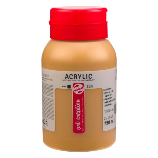 photo-Peinture acrylique - Terre de Sienne Naturelle - 234 - Pot de 750 ml - Talens Art Creation