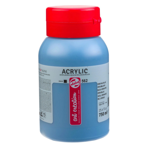 photo-Peinture acrylique - Bleu Grisâtre - 562 - Pot de 750 ml - Talens Art Creation