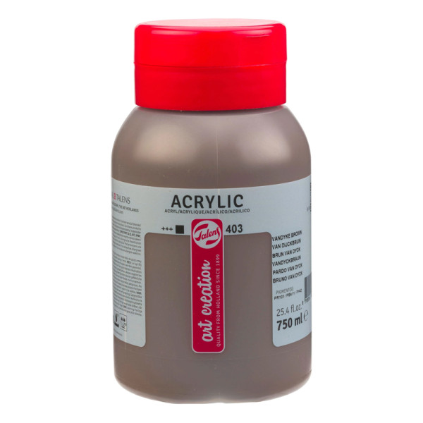 photo-Peinture acrylique - Brun Van Dyck - 403 - Pot de 750 ml - Talens Art Creation