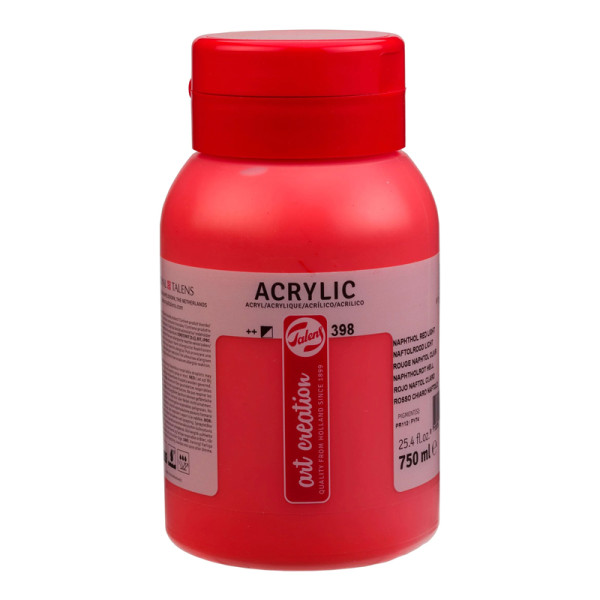 photo-Peinture acrylique - Rouge Naphtol Clair - 398 - Pot de 750 ml - Talens Art Creation