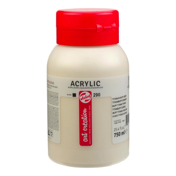 photo-Peinture acrylique - Buff Titane Foncé - 290 - Pot de 750 ml - Talens Art Creation