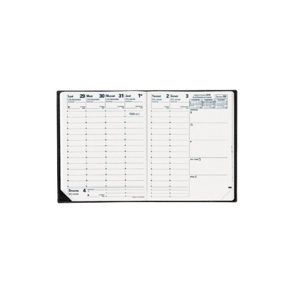 Agenda Semainier 2027 President Impala - 21 X 27 Cm - Noir - Quo Vadis
