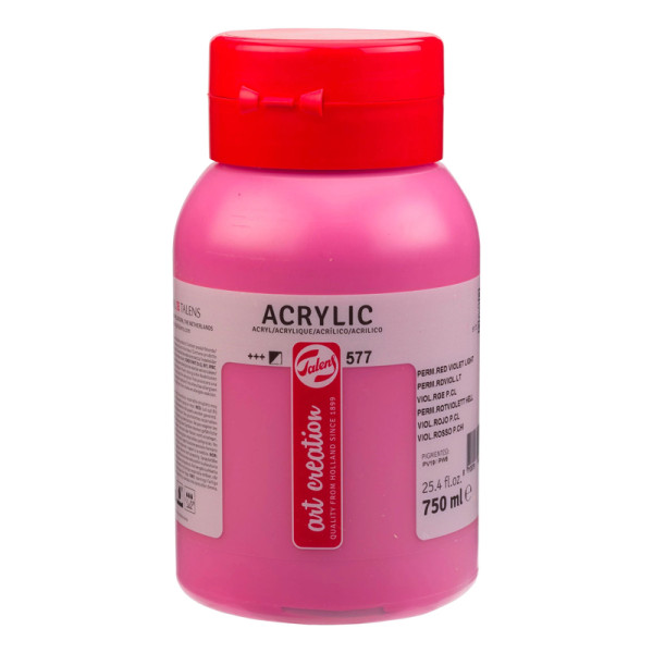 photo-Peinture acrylique - Violet Rouge Permanent Clair - 577 - Pot de 750 ml - Talens Art Creation