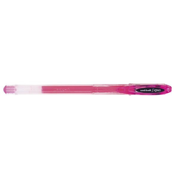 photo-Stylo encre gel rose pointe moyenne 0,7mm UniBall Signo