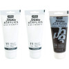 photo-Lot 3 tubes de peinture acrylique - Blanc de Titane et Noir de Mars - Pébéo - 3x100ml
