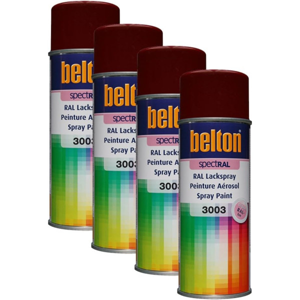 photo-4 bombes de peinture Belton Spectral RAL3003 rouge rubis 400ml