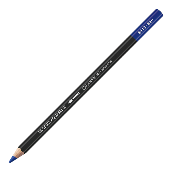 photo-Crayon de couleur - Aquarelle - Bleu outremer - Caran d'Ache - Museum Aquarelle