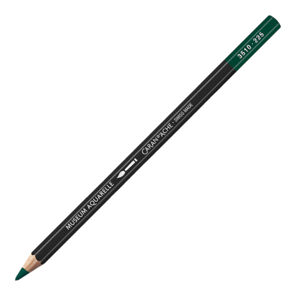 photo-Crayon de couleur - Aquarelle - Vert mousse - Caran d'Ache - Museum Aquarelle