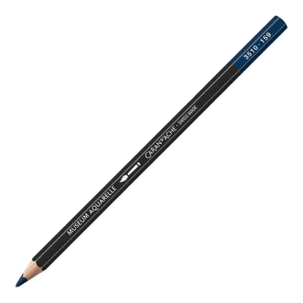 photo-Crayon de couleur - Aquarelle - Bleu de Prusse - Caran d'Ache - Museum Aquarelle
