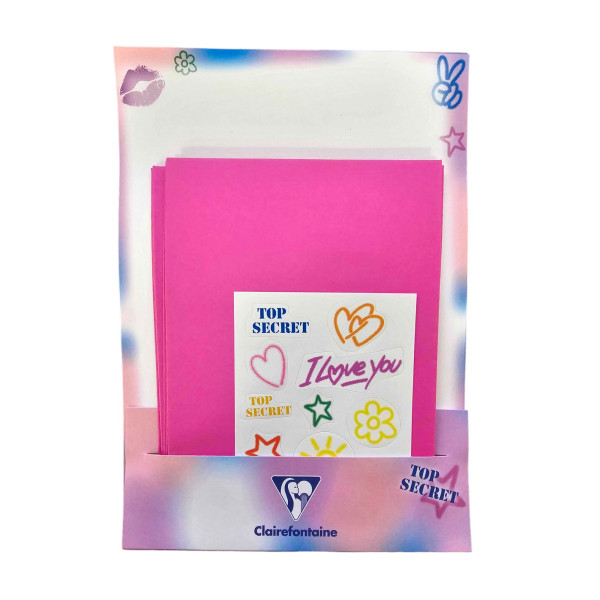 photo-Papier à lettre + enveloppes + gommettes - Pour enfant - Clairefontaine