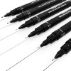 Lot de 6 feutres de dessin uni pin - Noir - Assortiment de tailles - Uni-ball