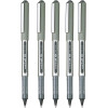 photo-Lot de 5 stylos roller noir Uni Ball EYE pointe fine 0,7mm