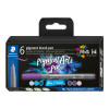 photo-6 feutres - Pointe pinceau - Staedtler - Pigment Arts Pen - Assortis bleu et violet