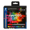 photo-12 feutres - Pointe pinceau - Staedtler - Pigment Arts Pen - Couleurs basiques