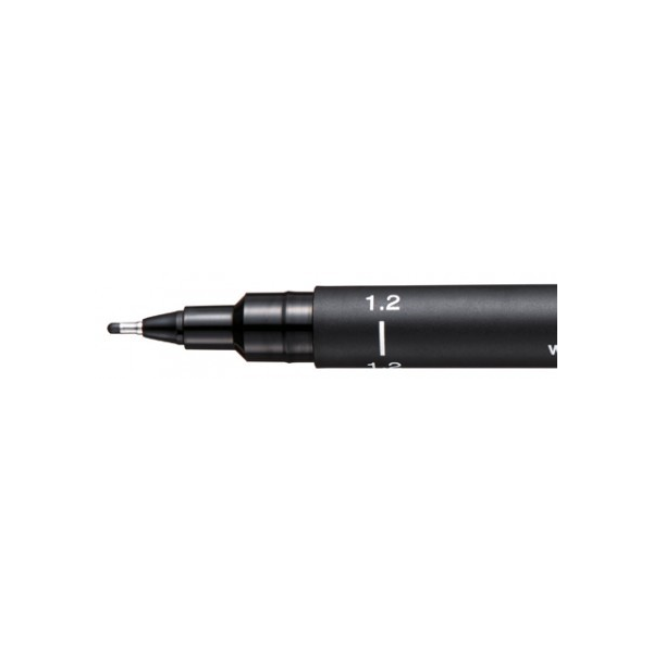 photo-Feutre de dessin uni pin - 1.2 mm - Noir - Uni-ball