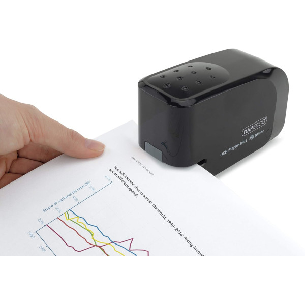 Agrafeuse - Automatique - USB/Batterie - 1000 agrafes 26/6mm - Capacité 15 feuilles