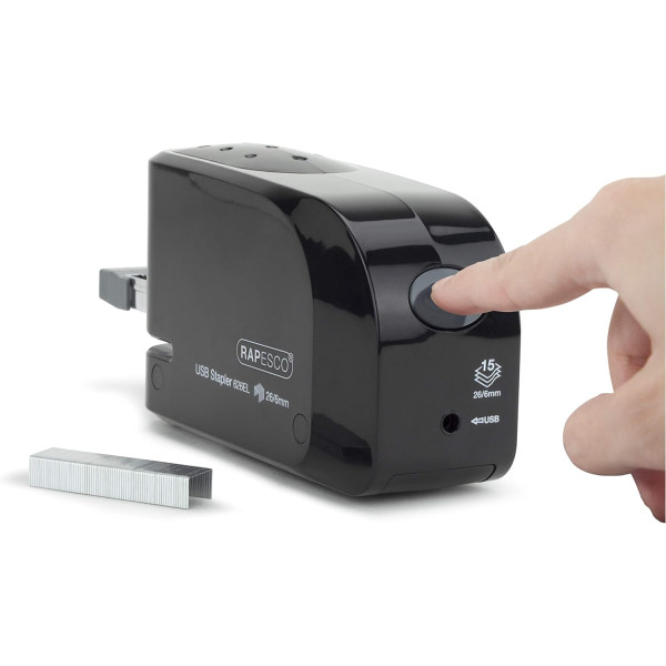 Agrafeuse - Automatique - USB/Batterie - 1000 agrafes 26/6mm - Capacité 15 feuilles