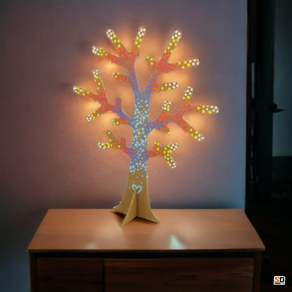 Arbre - Bois - A décorer - Décoration - 22 x 18 cm