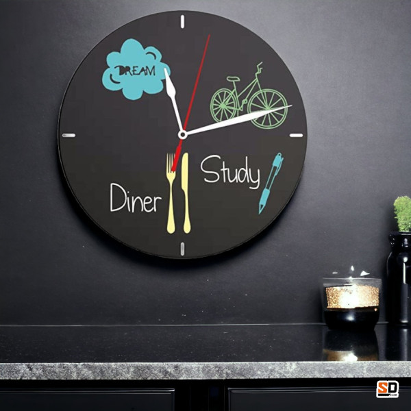Ardoise Horloge - Personnalisable - Securit