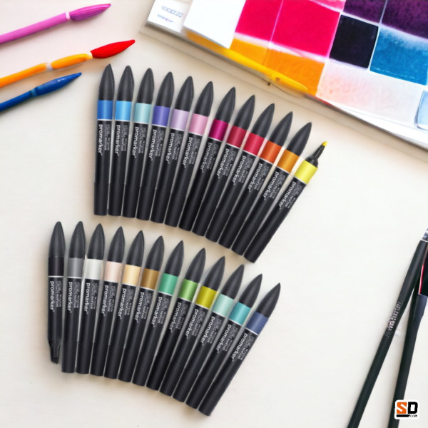 Feutres - Promarker - Trousse 24 couleurs - Winsor et Newton - Dessin - Illustration