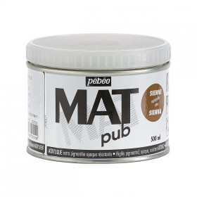 photo-Peinture acrylique - Extra mate - Sienne naturelle - Pébéo - Mat Pub - 500ml