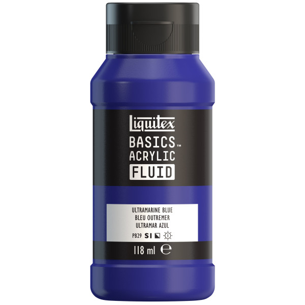 photo-Peinture acrylique - Fluide - Bleu outremer - Liquitex - Basics Acrylic fluid - 118ml