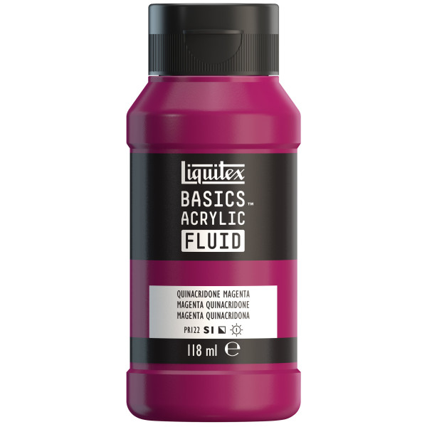 photo-Peinture acrylique - Fluide - Rose quinacridone - Liquitex - Basics Acrylic fluid - 118ml