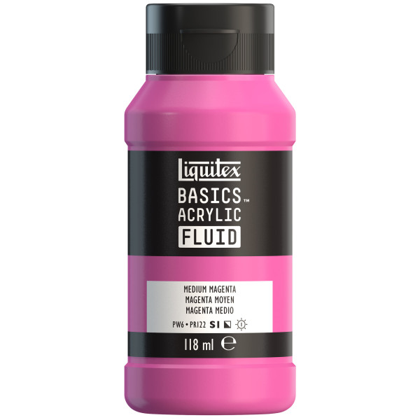 photo-Peinture acrylique - Fluide - Magenta - Liquitex - Basics Acrylic fluid - 118ml