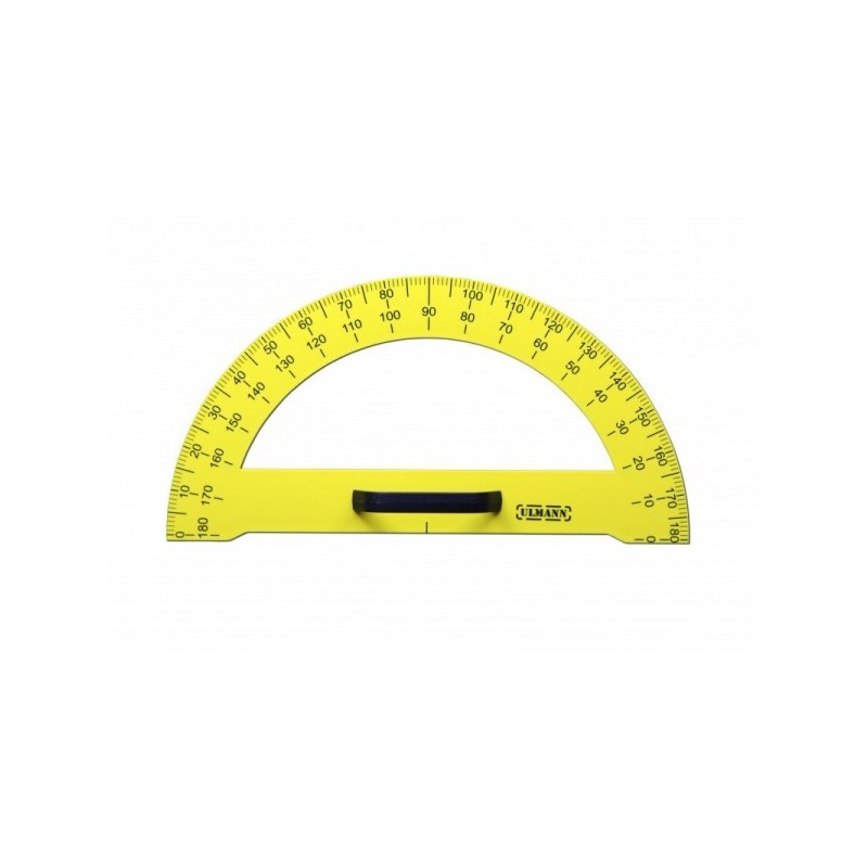 Rapporteur 180° - plastique jaune - tableaux scolaires - Ulmann